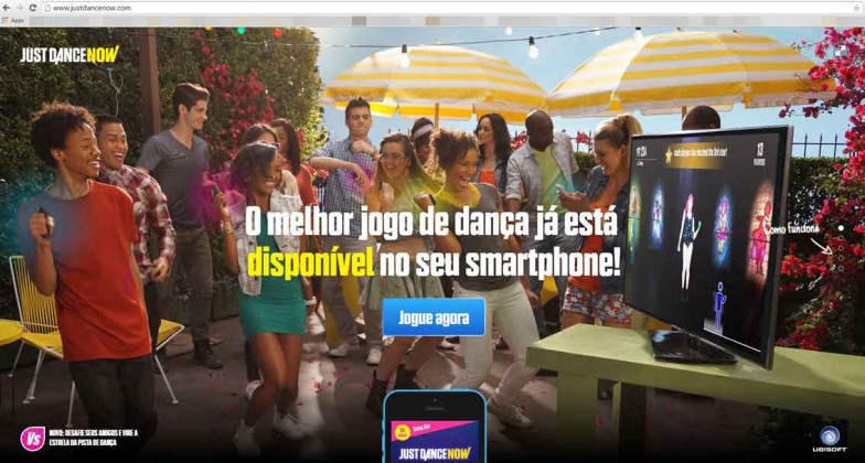 Homepage do Just Dance Now