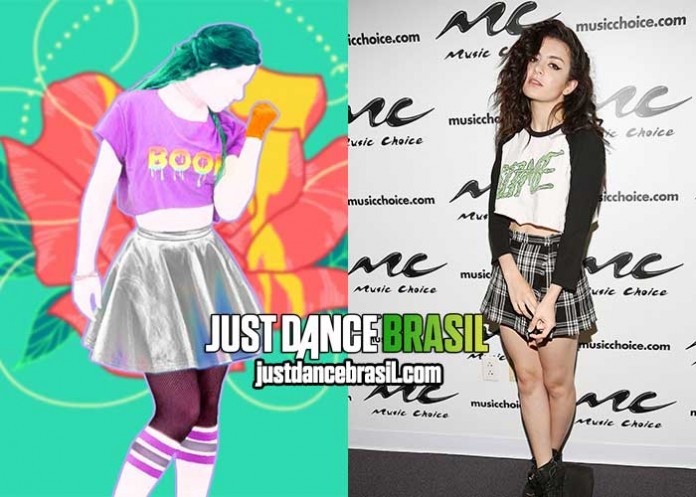 Charli XCX e seu personagem em Just Dance 2015